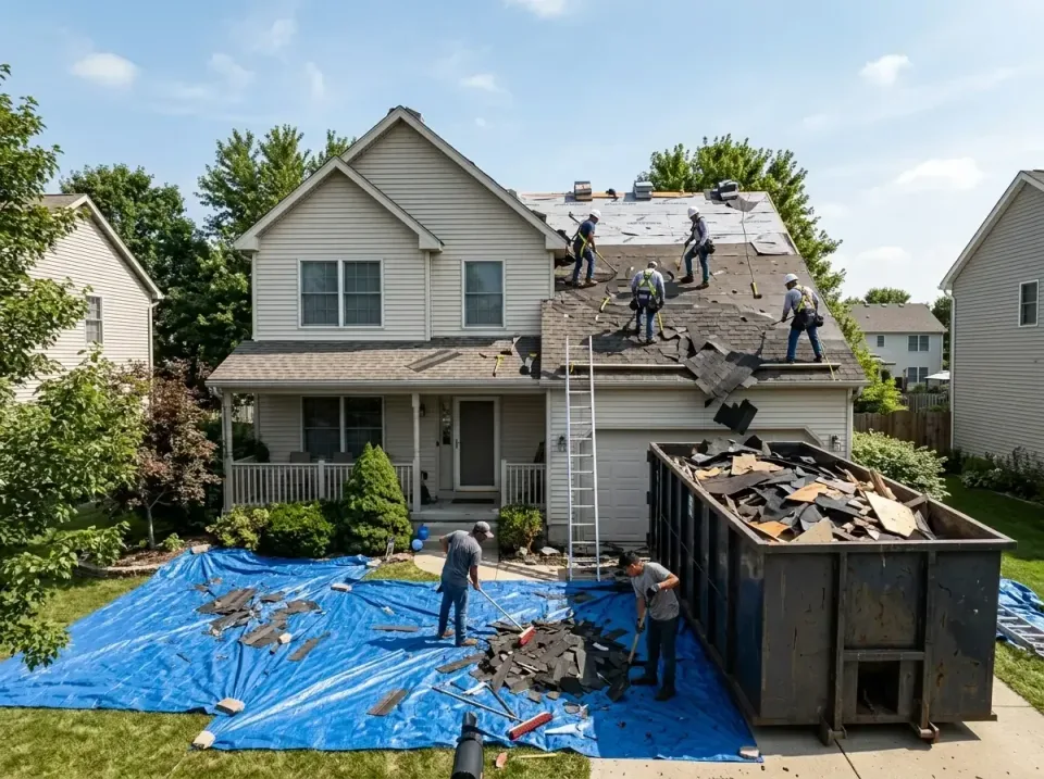 roof-replacement-debris-remova-004 — frequently asked questions, Cheapest Dumpster Rentals in Mount Olive, IL